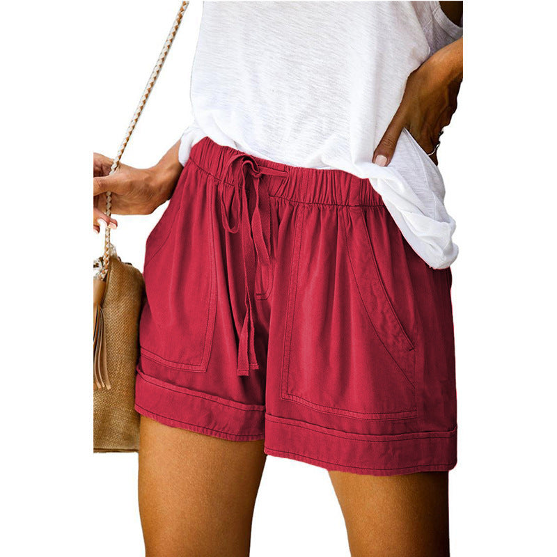 Women's Comfortable Summer Shorts with Elastic Waistband and Practical Pockets Lune London