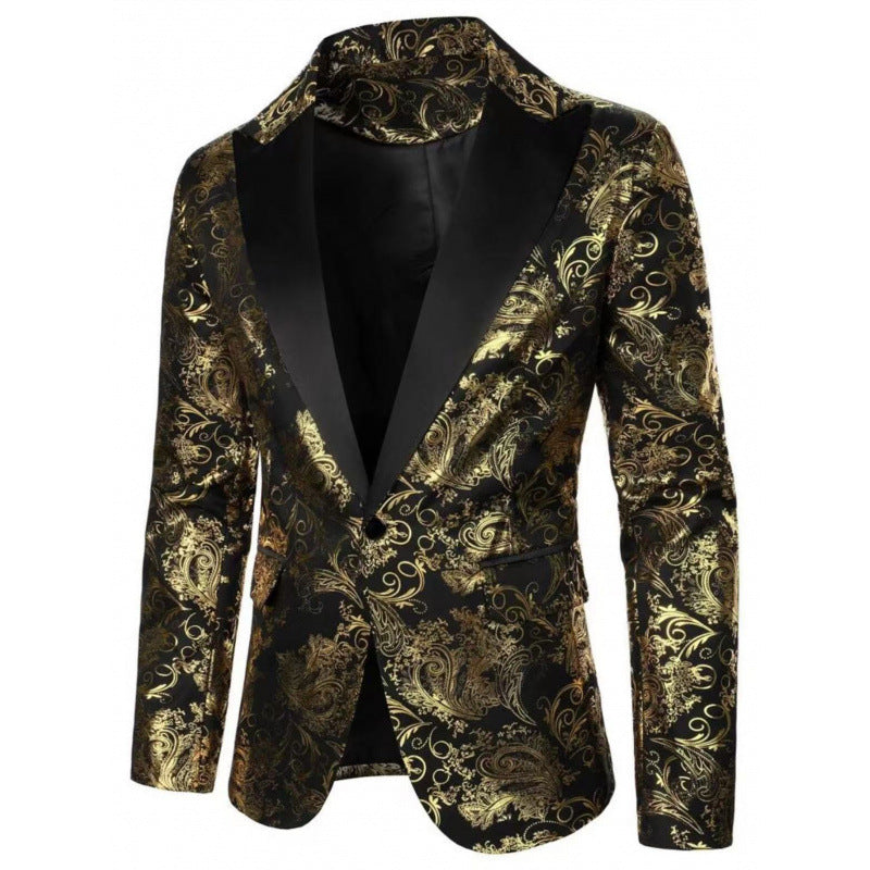 Elegant tuxedo blazer for men with floral jacquard pattern Lune London