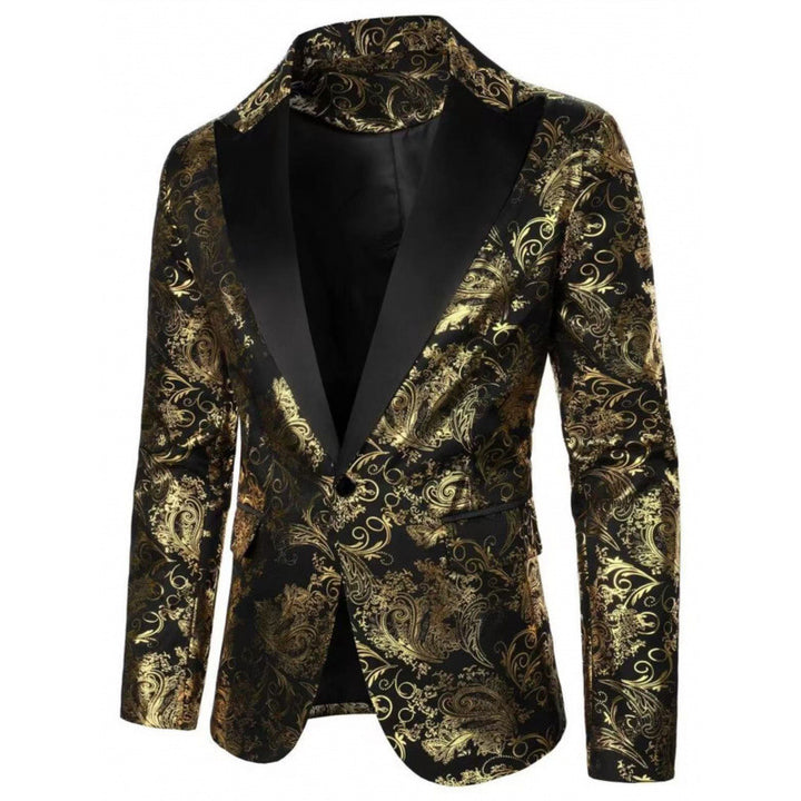 Elegant tuxedo blazer for men with floral jacquard pattern Lune London