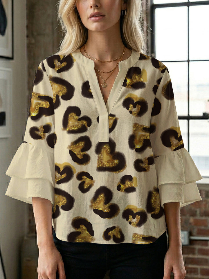 Women's blouse with voluminous ruffled sleeves and modern design Lune London