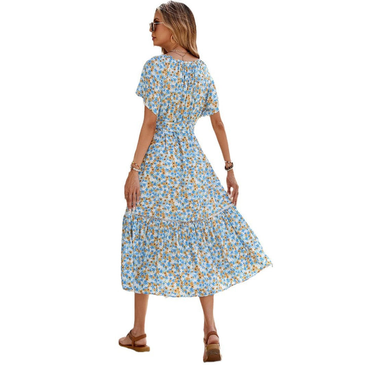 Lune London Floral Bohemian Maxi Dress for Women