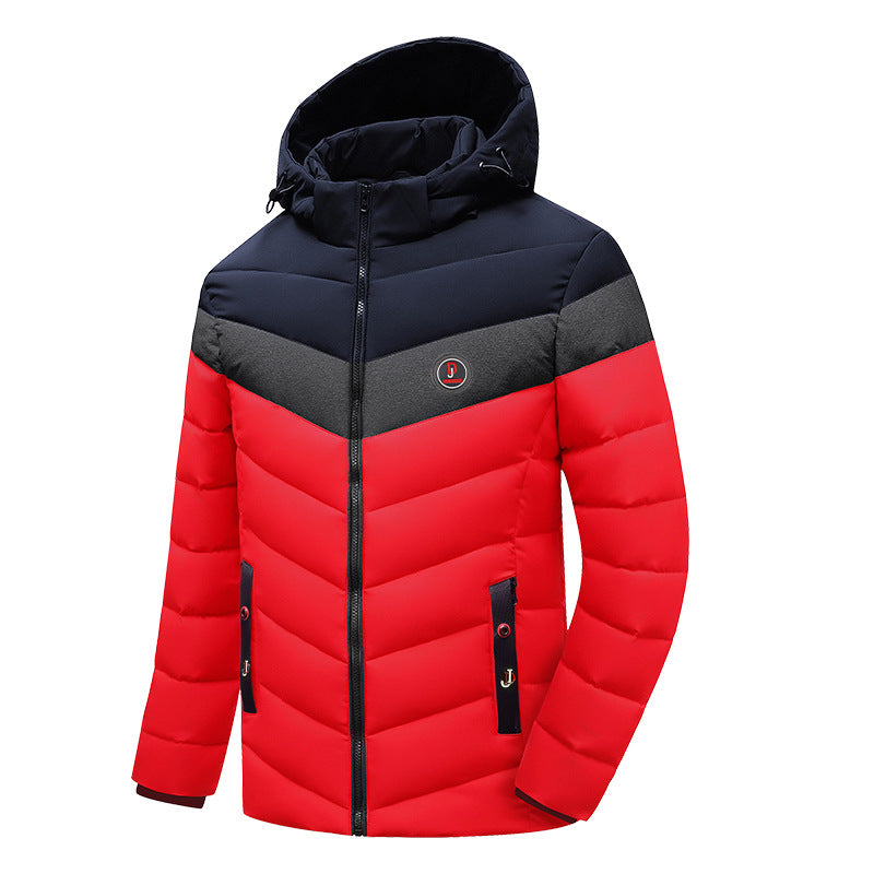 Padded winter jacket for men with hood and chic and stylish design