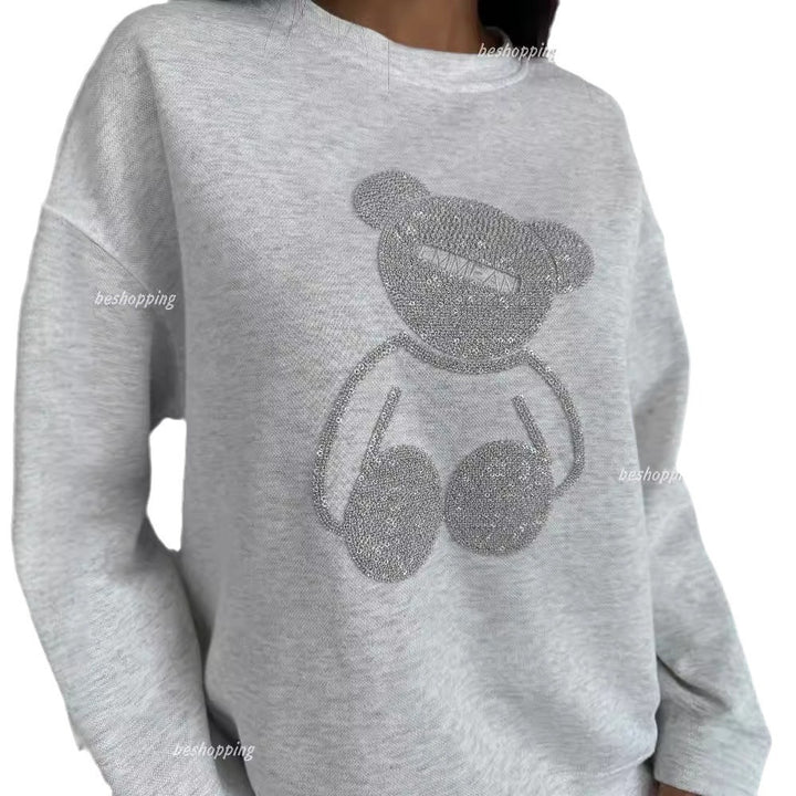 Casual tracksuit set for women with teddy shape pattern Lune London