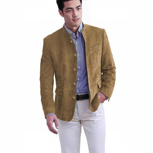 Elegant suede jacket for men with a modern cut and practical pockets Lune London
