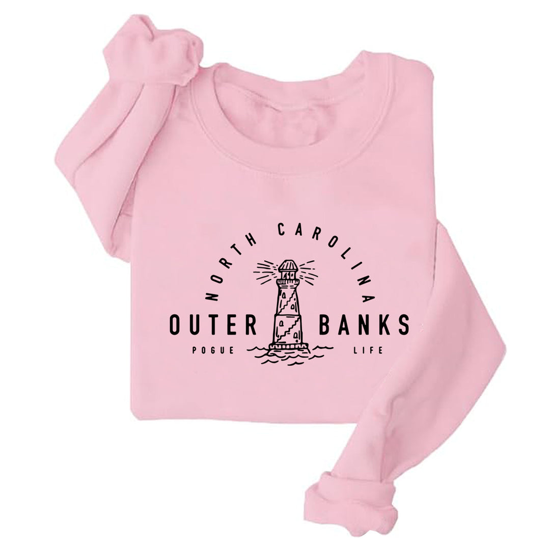 Sweatshirt pour femmes avec motif de phare maritime et coupe décontractée Chic & Stil