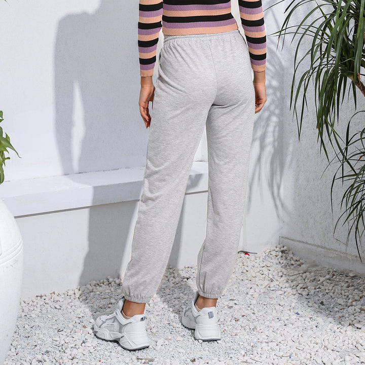 Women Comfortable Leisure Pants with Elastic Waistband Chic & Stil