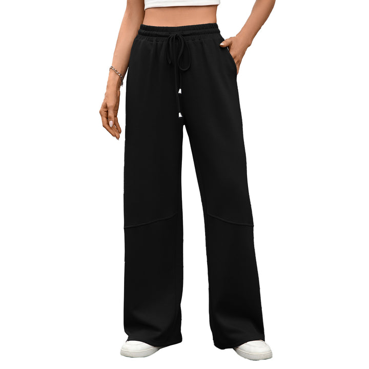 Loose leisure pants for women with elastic waist and side pockets Lune London
