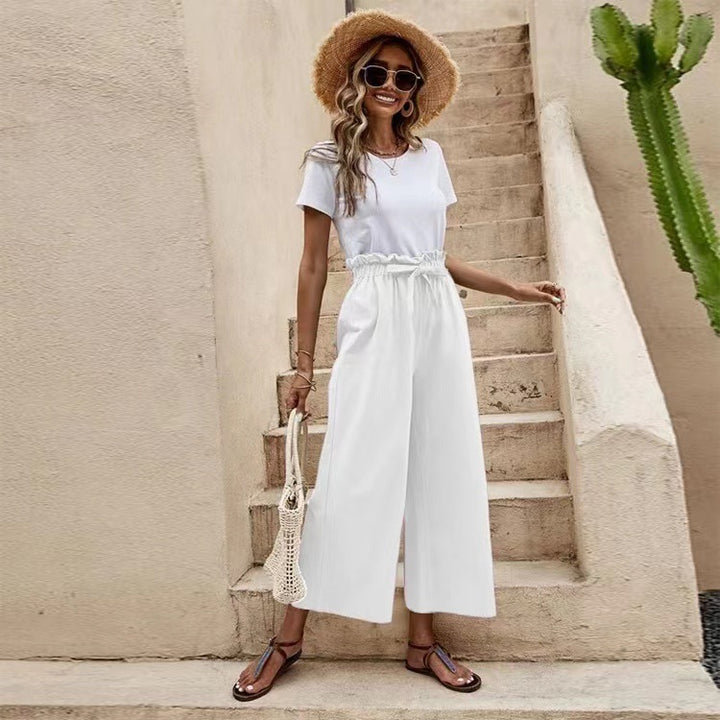 Elegant and airy culotte pants for ladies with high waist Lune London