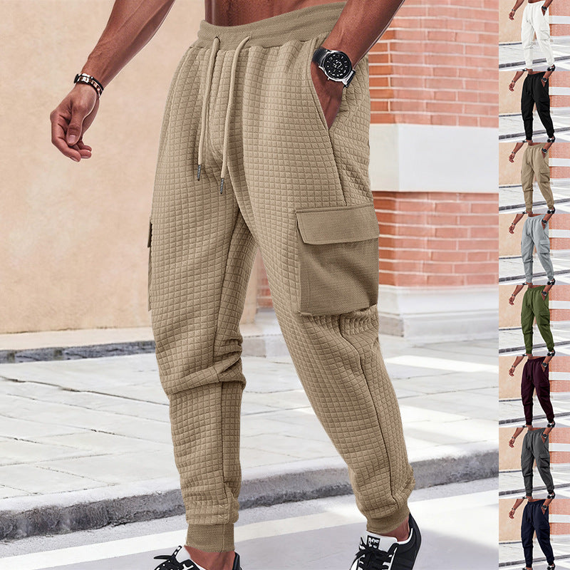 Men's cargo sweatpants with practical modern pockets and elastic waistband Lune London
