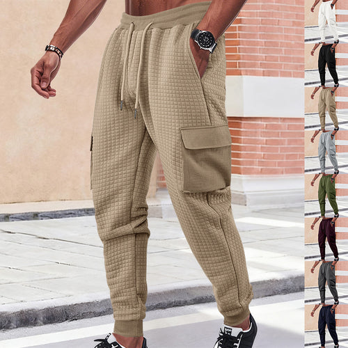 Men's cargo sweatpants with practical modern pockets and elastic waistband Lune London