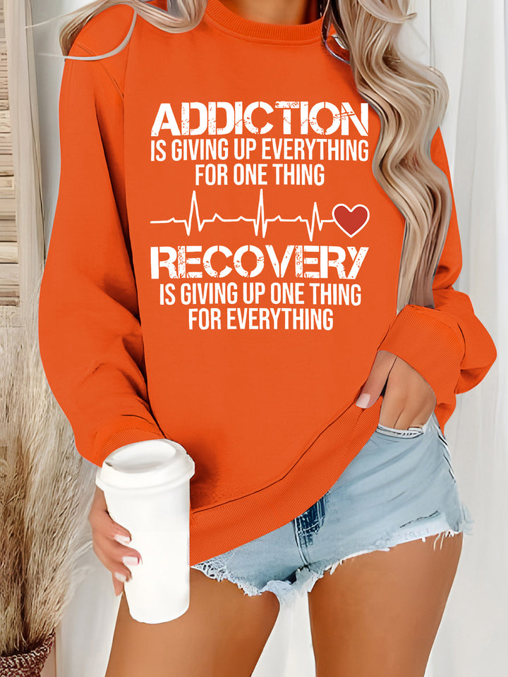 Sweatshirt pour femmes avec impression inspirante et coupe décontractée Chic & Stil