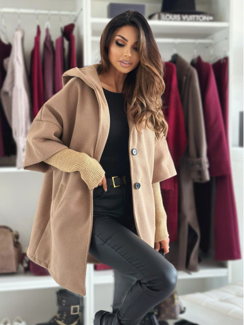 Women's hooded coat made of high-quality material with structured design Lune London