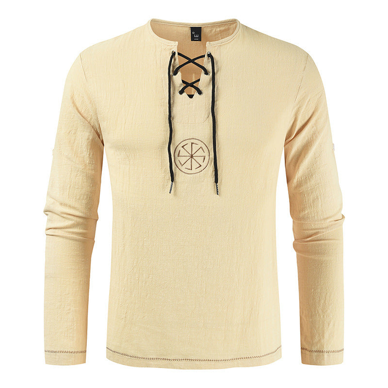 Casual long sleeve t-shirt for men with a romantic lace design Lune London