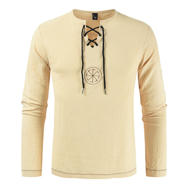 Casual long sleeve t-shirt for men with a romantic lace design Lune London