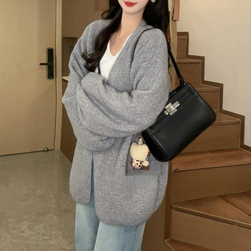 Cardigan en tricot surdimensionné pour femmes avec une coupe décontractée Chic & Stil