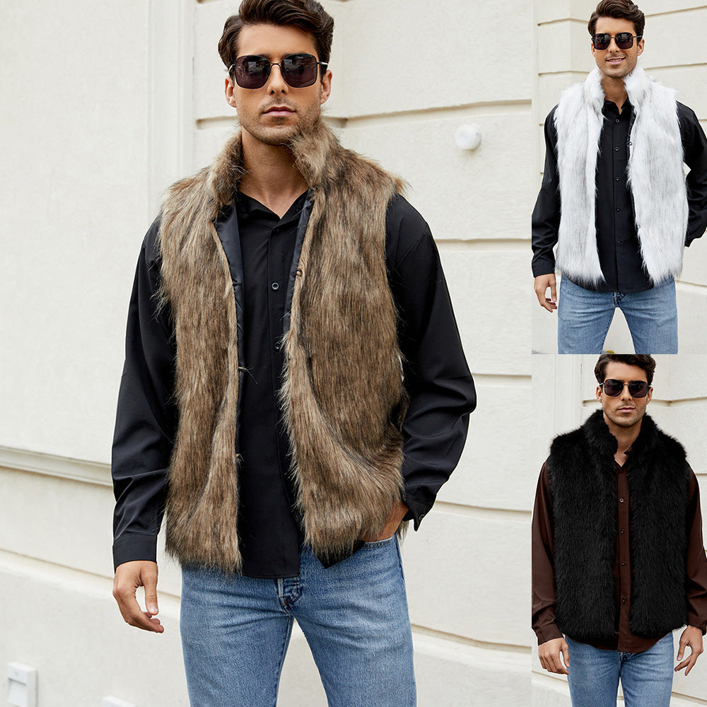 Faux fur vest for men with an elegant cut Lune London