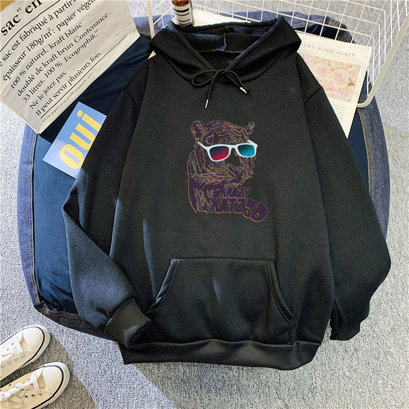 Women's hoodie with stylish tiger motif Chic & Stil