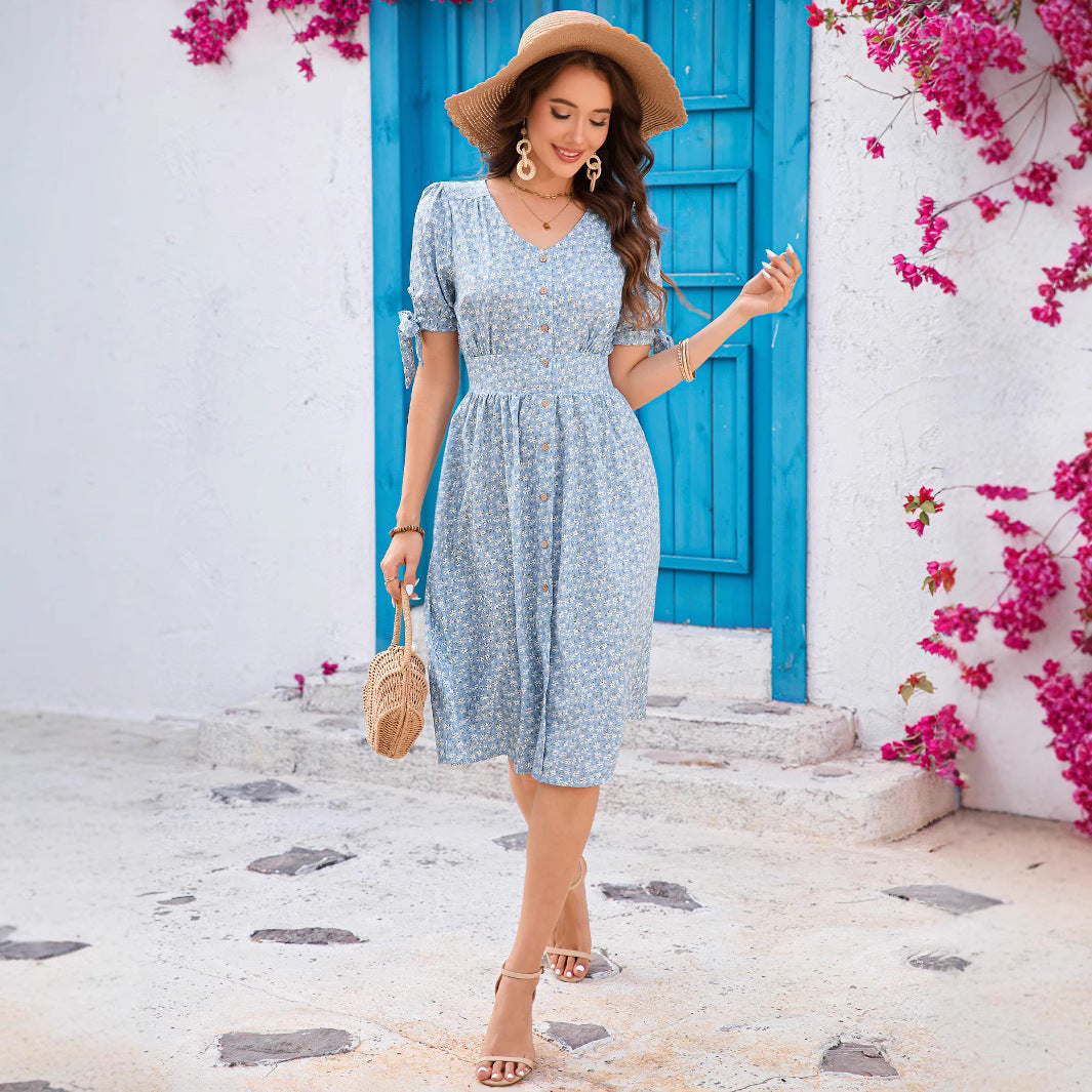 Ladies Vintage Leisure Button-Down Dress Lune London