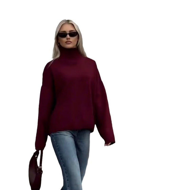 Women Oversized High Neck Cotton Sweater High Quality Lune London