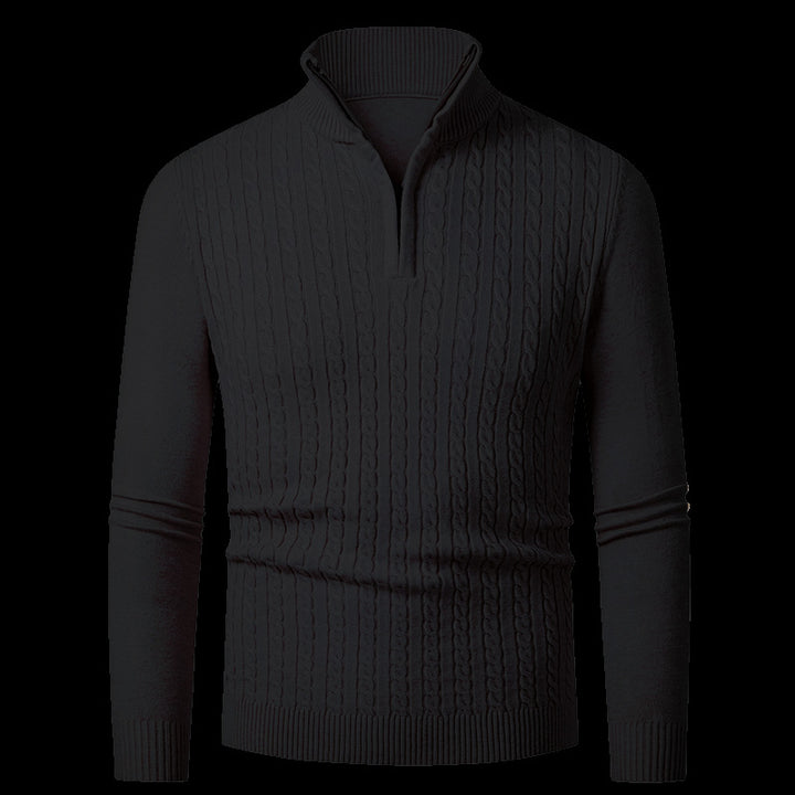 Fine knit sweater for men with trendy zipper Lune London
