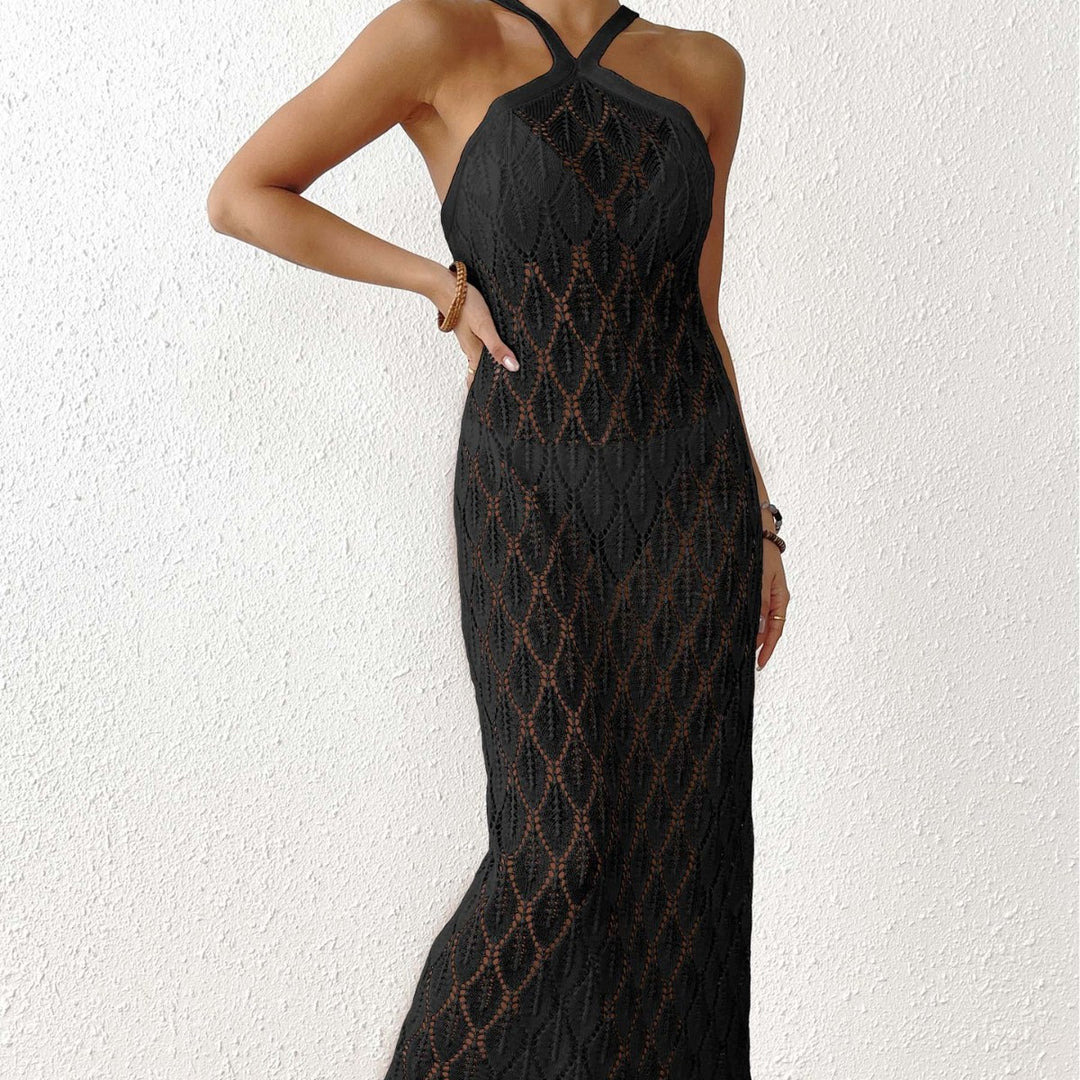 Ladies Elegant Chic Crochet Maxi Dress