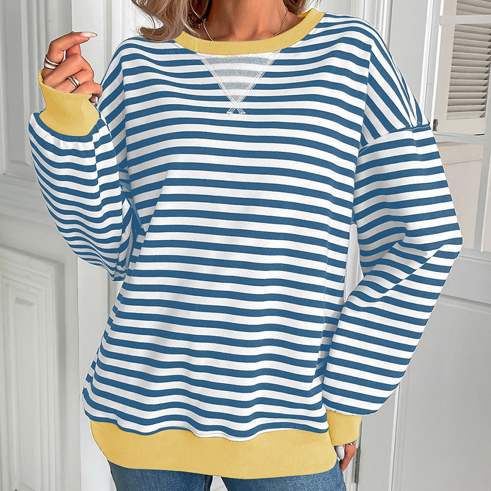 Striped women's sweater with relaxed fit Lune London