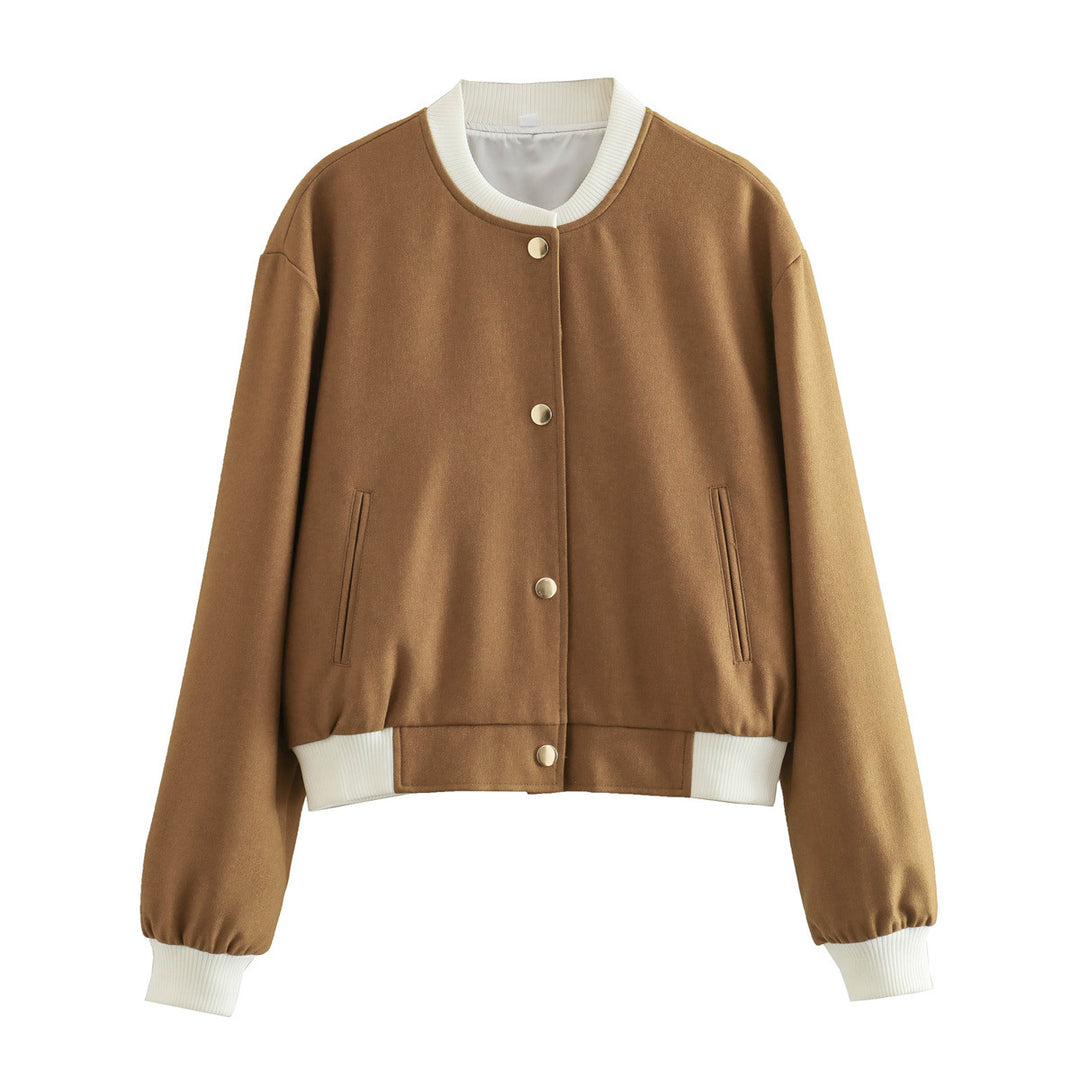 Fashionable short women's bomber jacket with contrasting details Lune London