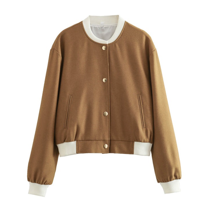 Fashionable short women's bomber jacket with contrasting details Lune London