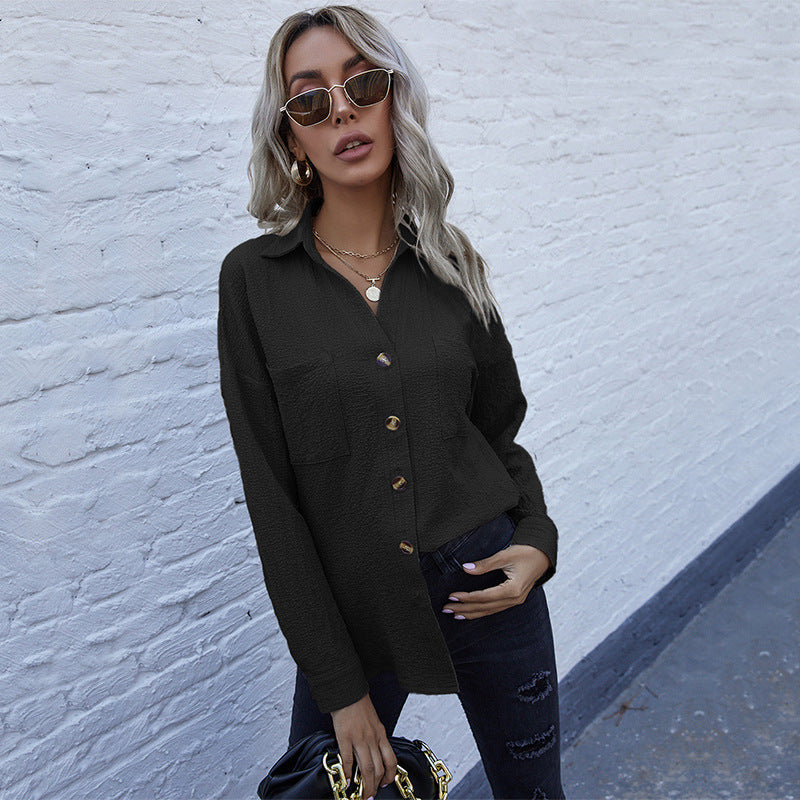 Casual blouse for women with front button design and bow closure Lune London