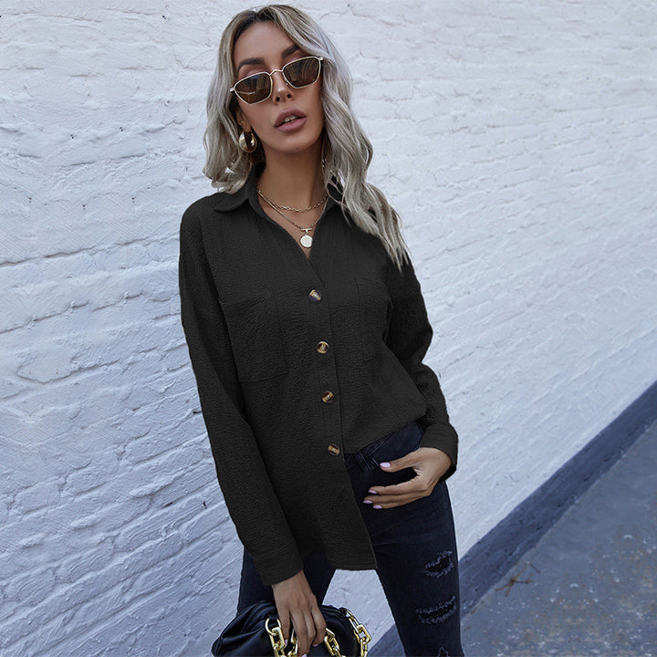 Casual blouse for women with front button design and bow closure Lune London