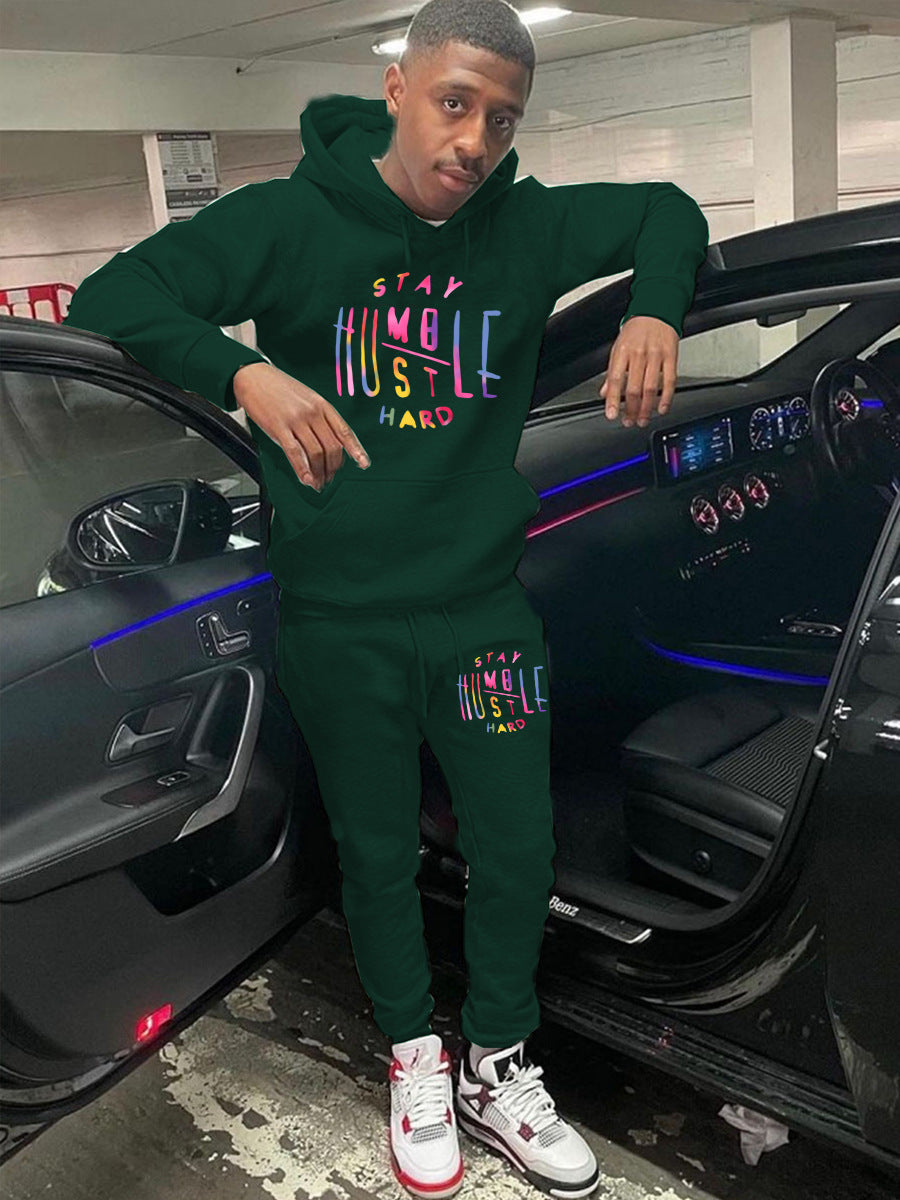 Women's sporty hoodie and jogger sweat outfit with motivational print Lune London