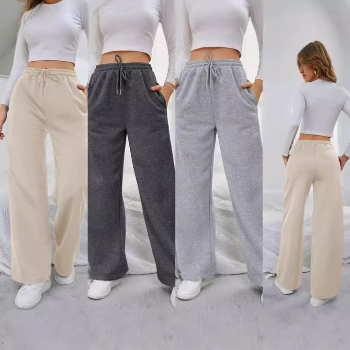 Women's wide leisure pants with elastic waistband Chic & Stil