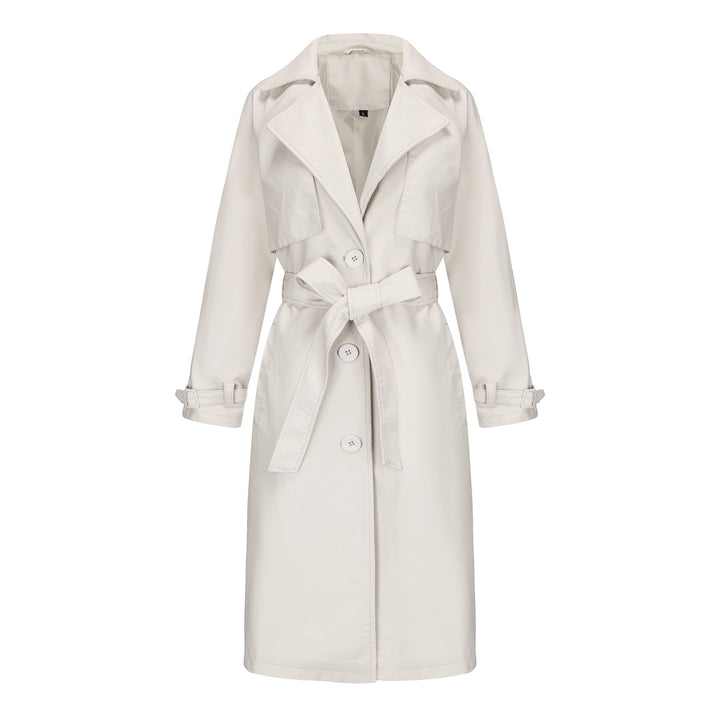 Fashion trench coat for women in high-quality faux leather Lune London