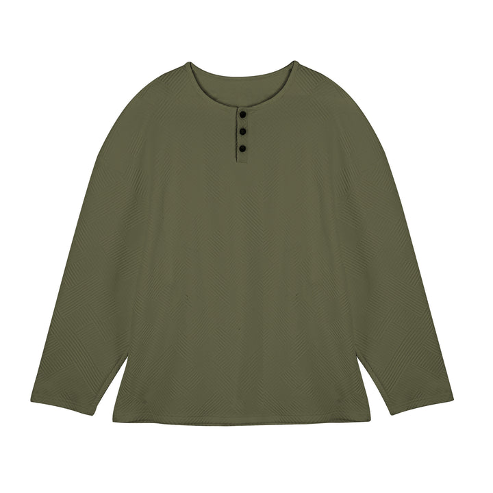 Long sleeve shirt for men with button-down collar and structured pattern Lune London