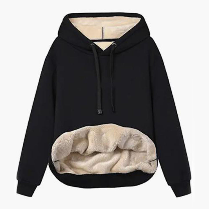 Women Cozy Hooded Sweatshirt with Fleece Lining Lune London