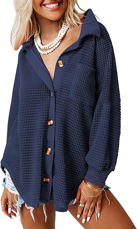 Casual button jacket for women in Waffle fabric Lune London