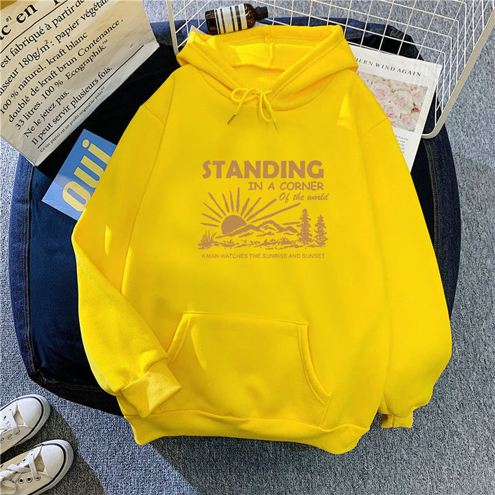 Women's hoodie with inspiring landscape design Chic & Stil