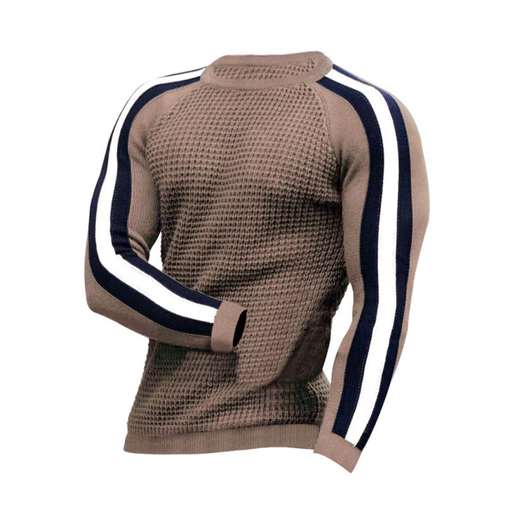 Men's knit sweater with sporty stripes Lune London