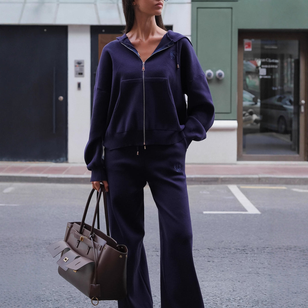 Ensemble de loisirs pour femmes à coupe décontractée et col montant Chic & Stil