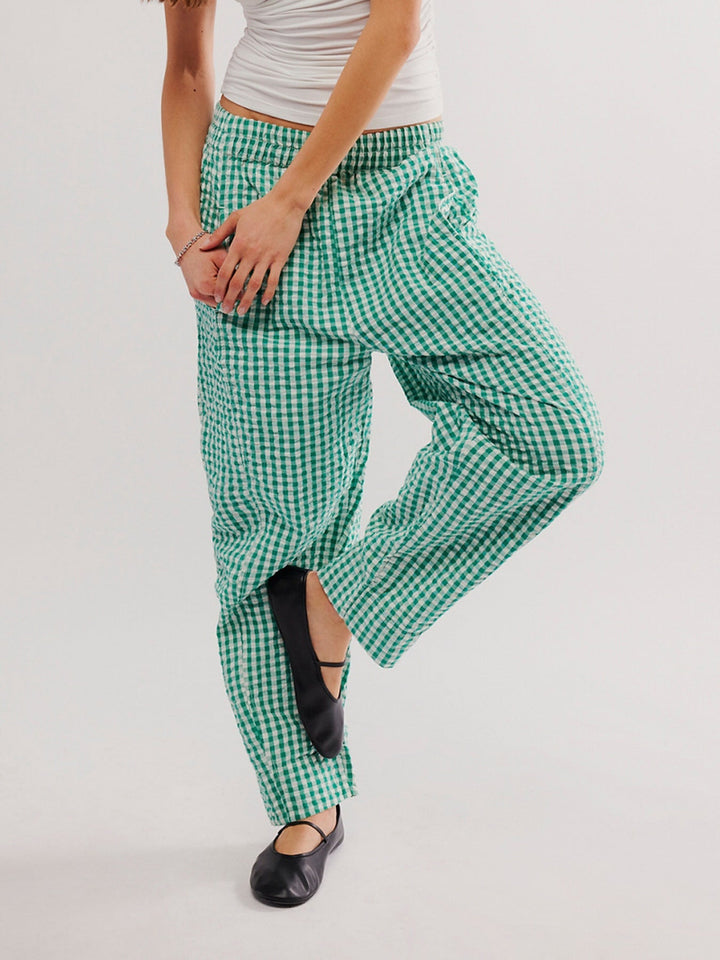 Lune London | Karo Cotton Woven Casual College-Style Bubble Pants
