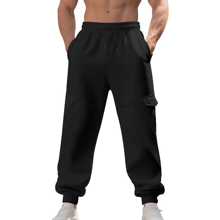 Men's cargo jogger pants with functional pockets and elastic waistband Lune London