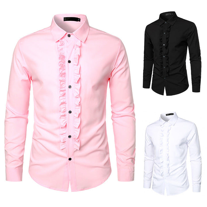 Men's Elegant Shirt with Ruffle Details Lune London
