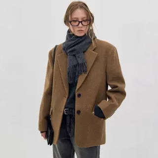 Veste en laine surdimensionnée classique pour femmes Chic & Stil