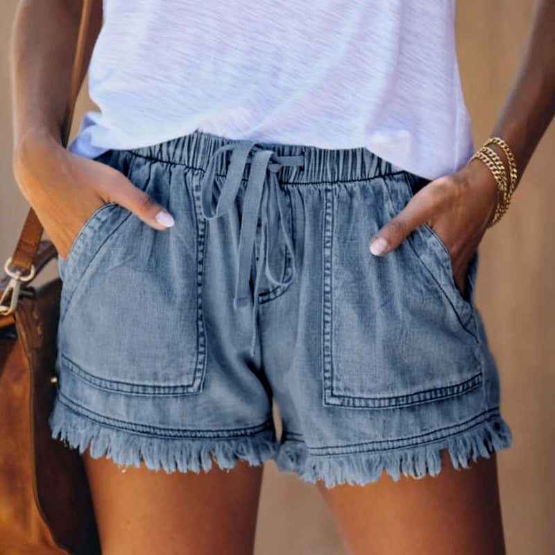 Lune London | High-Waisted Denim Shorts