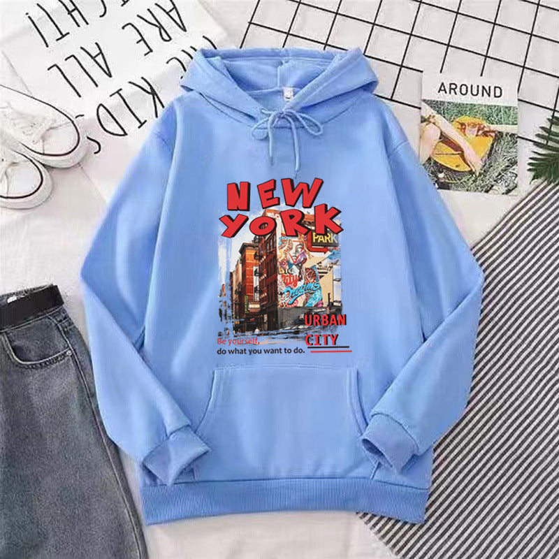 Women's hoodie with urban New York design Chic & Stil