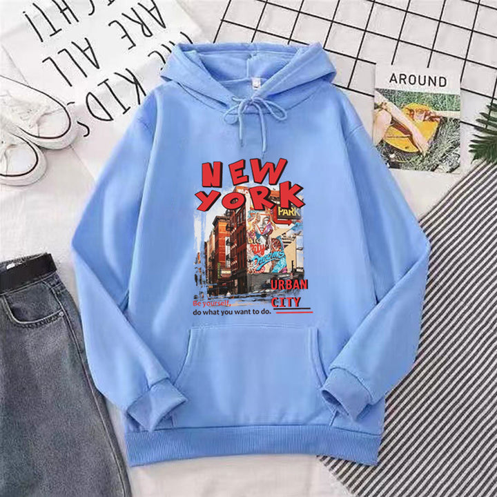 Women's hoodie with urban New York design Chic & Stil