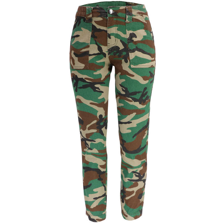 Fashion high-waisted jeans for women with elastic waist and practical side pockets Lune London