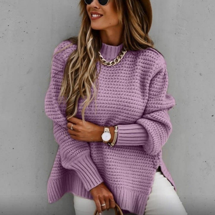 Oversized sweater for women with textured knit Lune London