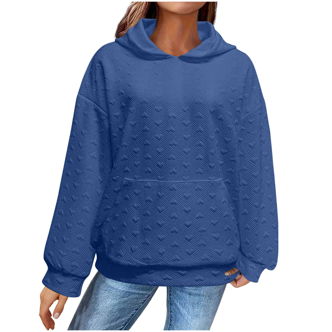 Women's hoodie with textured heart pattern Lune London