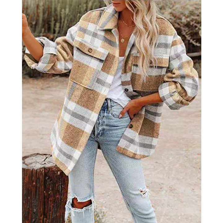 Oversized plaid jacket for women Lune London